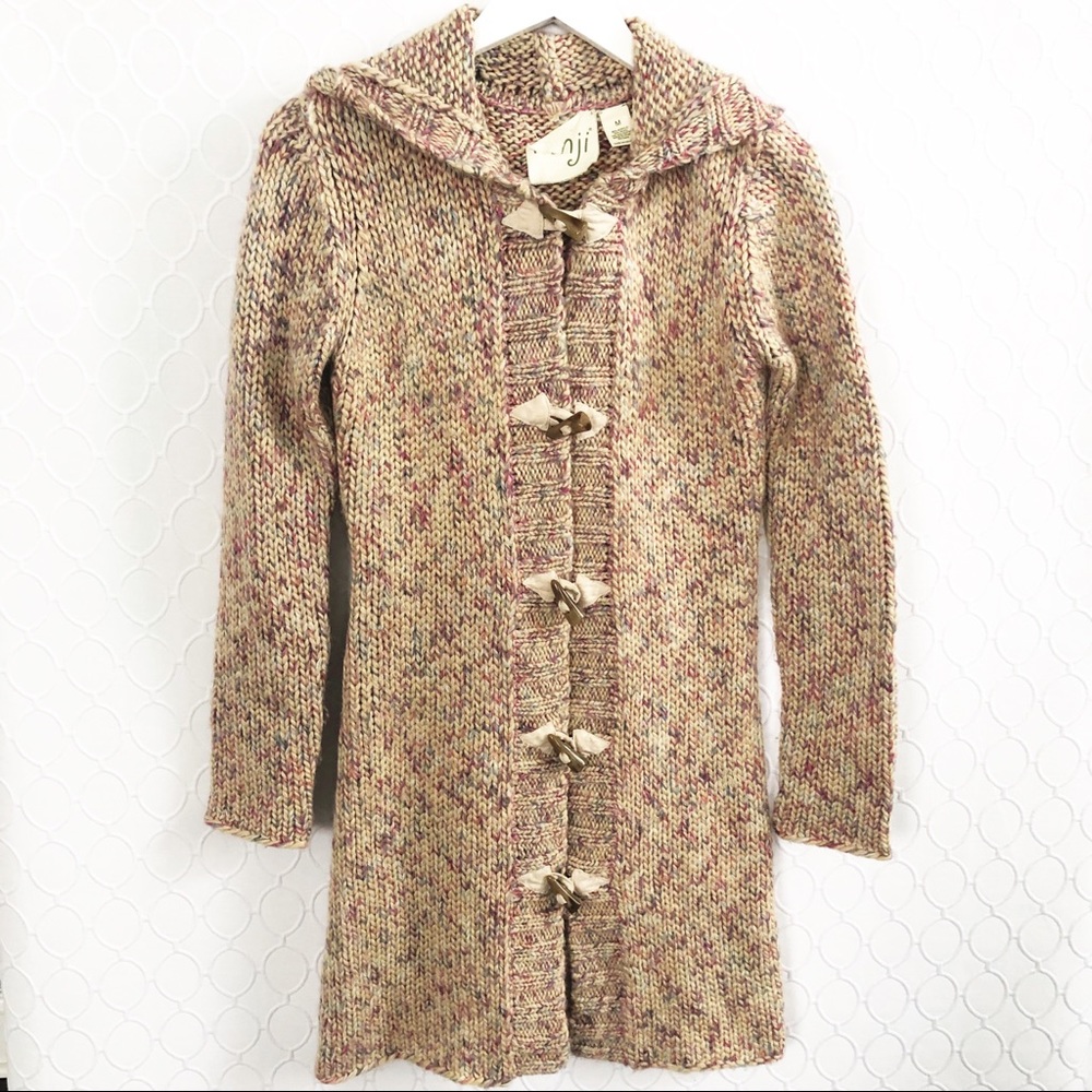 Kenji Hooded Duster Cardigan SZ M